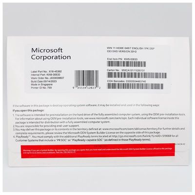 Genuine Win 11 Home OEM Operating System Digital License Activation For Your PC