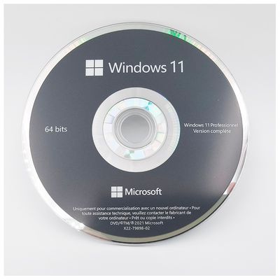 Originale Windows 11 Pro OEM DVD Edizione francese Licenza di costruzione del sistema a 64 bit per le imprese