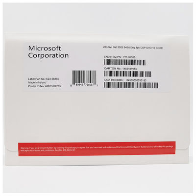 Sistema operativo Windows Server 2022 Standard 64 Bit DVD OEM Version