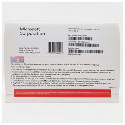 Chiave di licenza OEM globale per Windows 10 Professional Microsoft, download digitale
