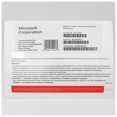 Licenza Microsoft Windows 11 Pro OEM Italiana Professional Workstation con BitLocker e Desktop Remoto
