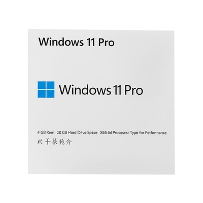 Windows 11 Pro OEM 4 GB RAM 20 GB spazio del disco rigido X86 64 Tipo di processore per le prestazioni