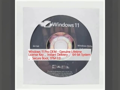 Windows 11 Pro OEM - Genuino Lifetime License Key, Consegna istantanea, Sistema a 64 bit, Secure Boot, TPM 2.0