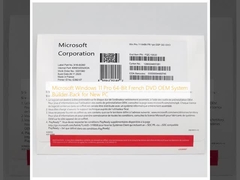 Microsoft Windows 11 Pro DVD francese a 64 bit OEM System Builder Pack per PC nuovi