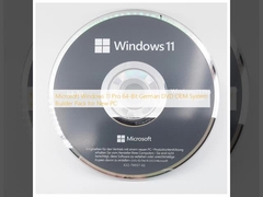 Microsoft Windows 11 Pro 64-Bit Tedesco DVD OEM System Builder Pack per PC Nuovi